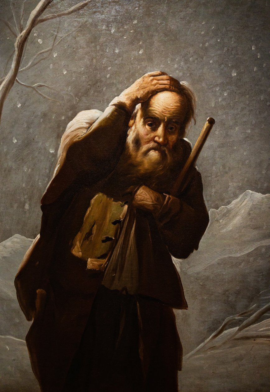 Karda Yaşlı Adam by Antonio Cifrondi