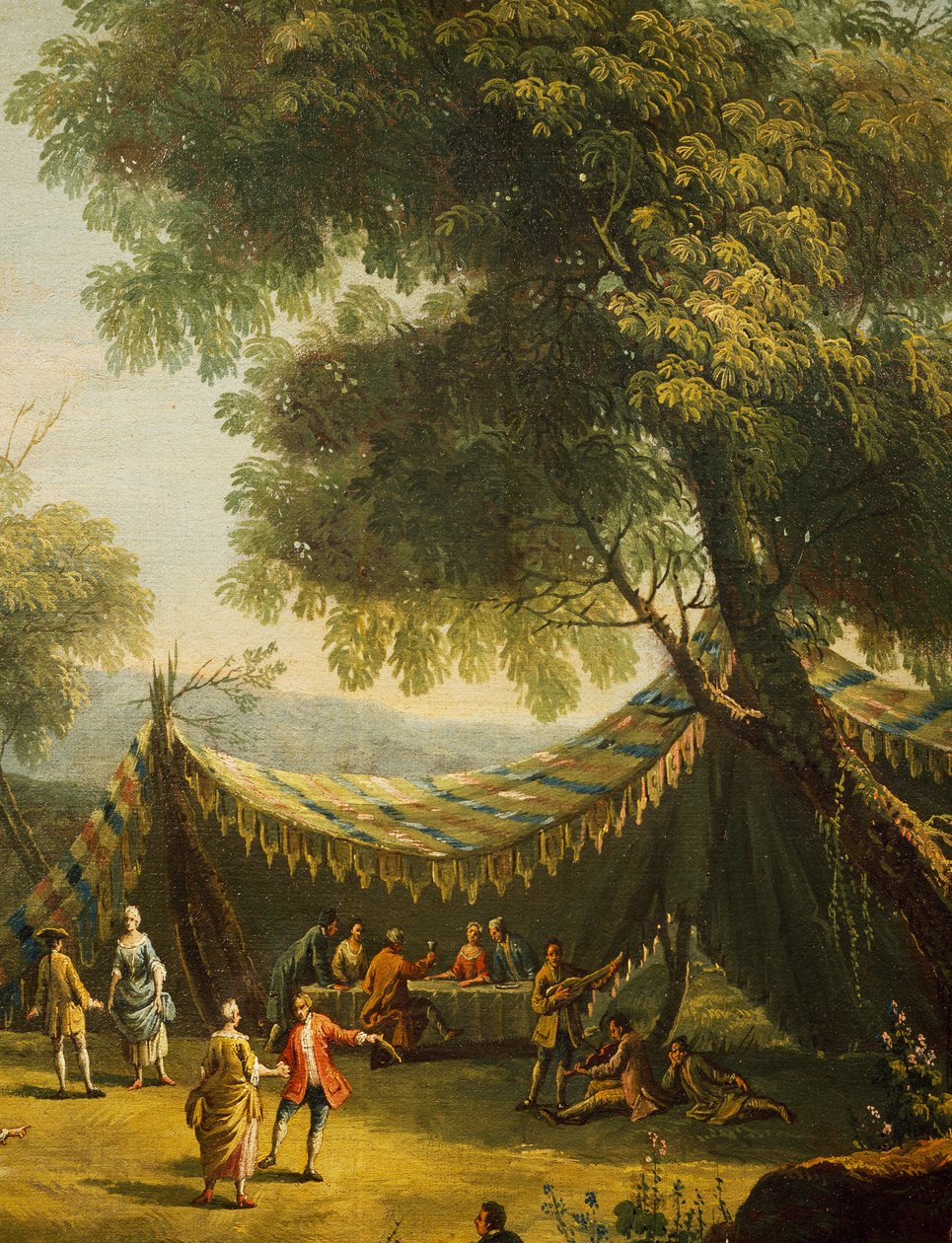 Canlı müzik eşliğinde kırsal alanda çadır, Bahar detayı, Antonio Diziani (1737-1797), tuval üzerine yağlıboya, 74x92 cm, İtalya by Antonio Diziani