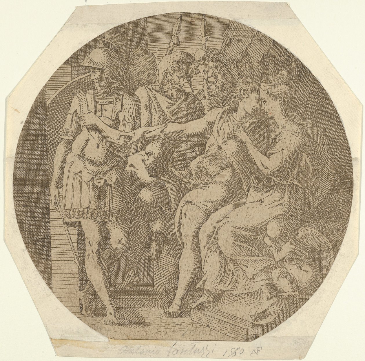 Bir Kadına Veda Eden Bir Adam, 1540-45. by Antonio Fantuzzi