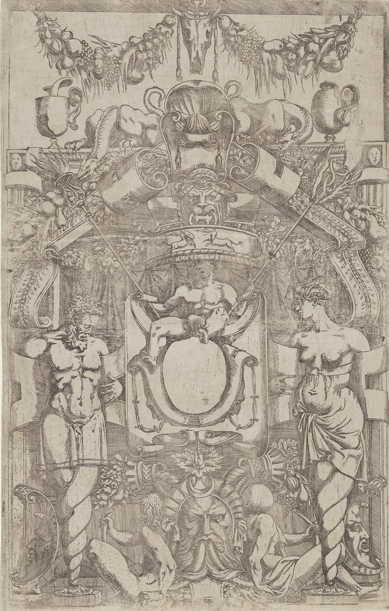 Küçük Boş Ovalli Süs, 1540-45. by Antonio Fantuzzi