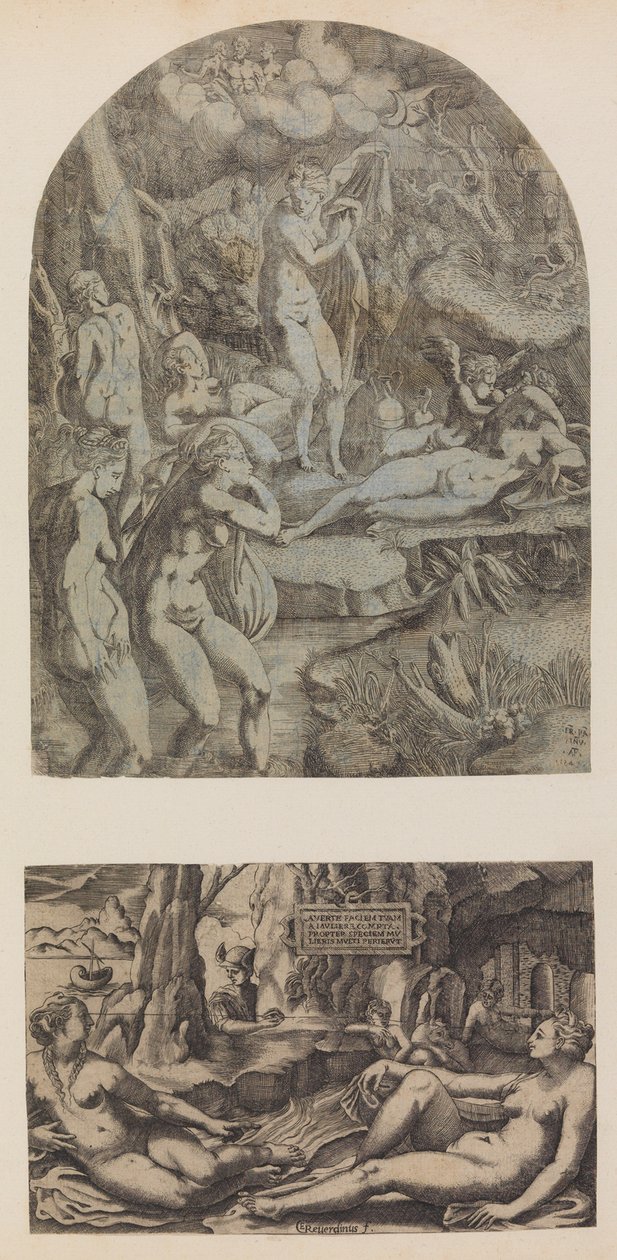 Venüs ve Periler Yıkanıyor, 1543. by Antonio Fantuzzi