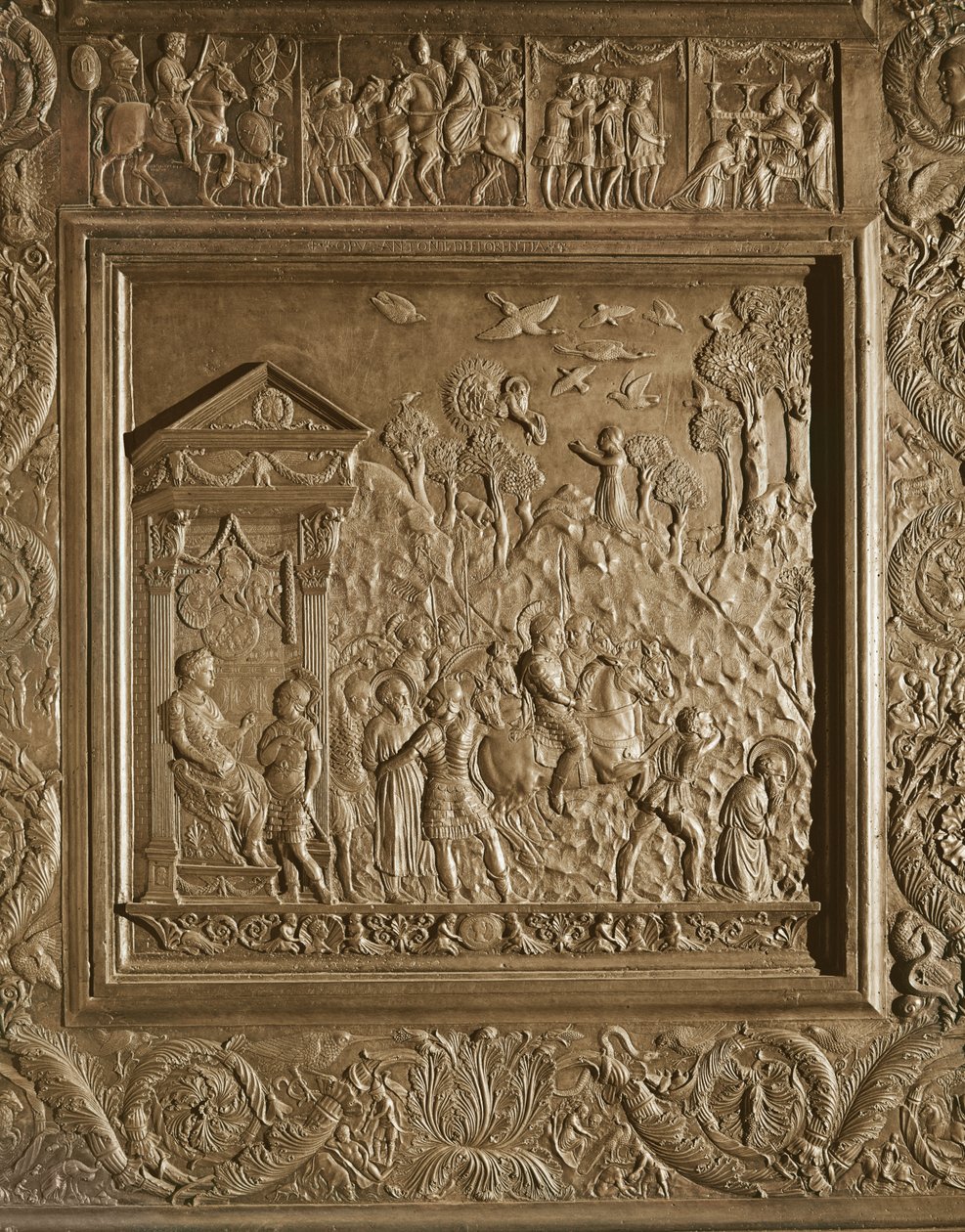 Aziz Paul Şehitliği, bazilikanın merkez kapısından detay, 1439-45 (bronz) süslemeli (ayrıca bkz. 247330-247337) by Antonio Filarete