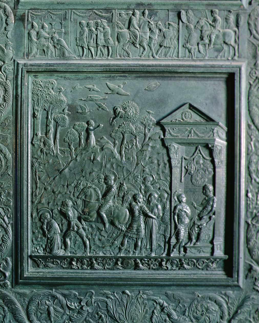 Aziz Paul'un Kafasının Kesilmesi, 'Filarete Kapısı'ndan detay, 1445 (bronz) by Antonio Filarete