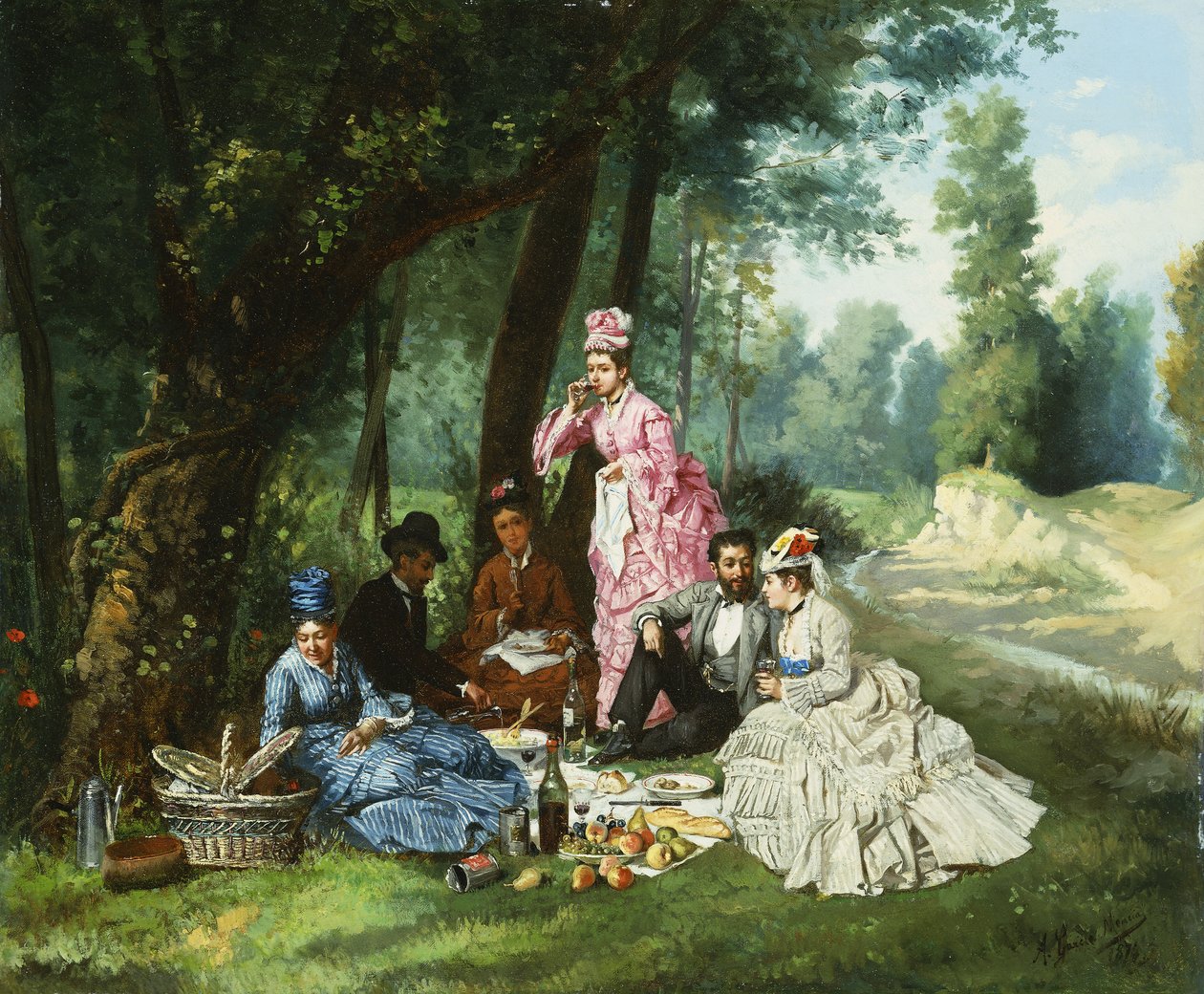 Piknik, 1874 by Antonio Garcia Mencia