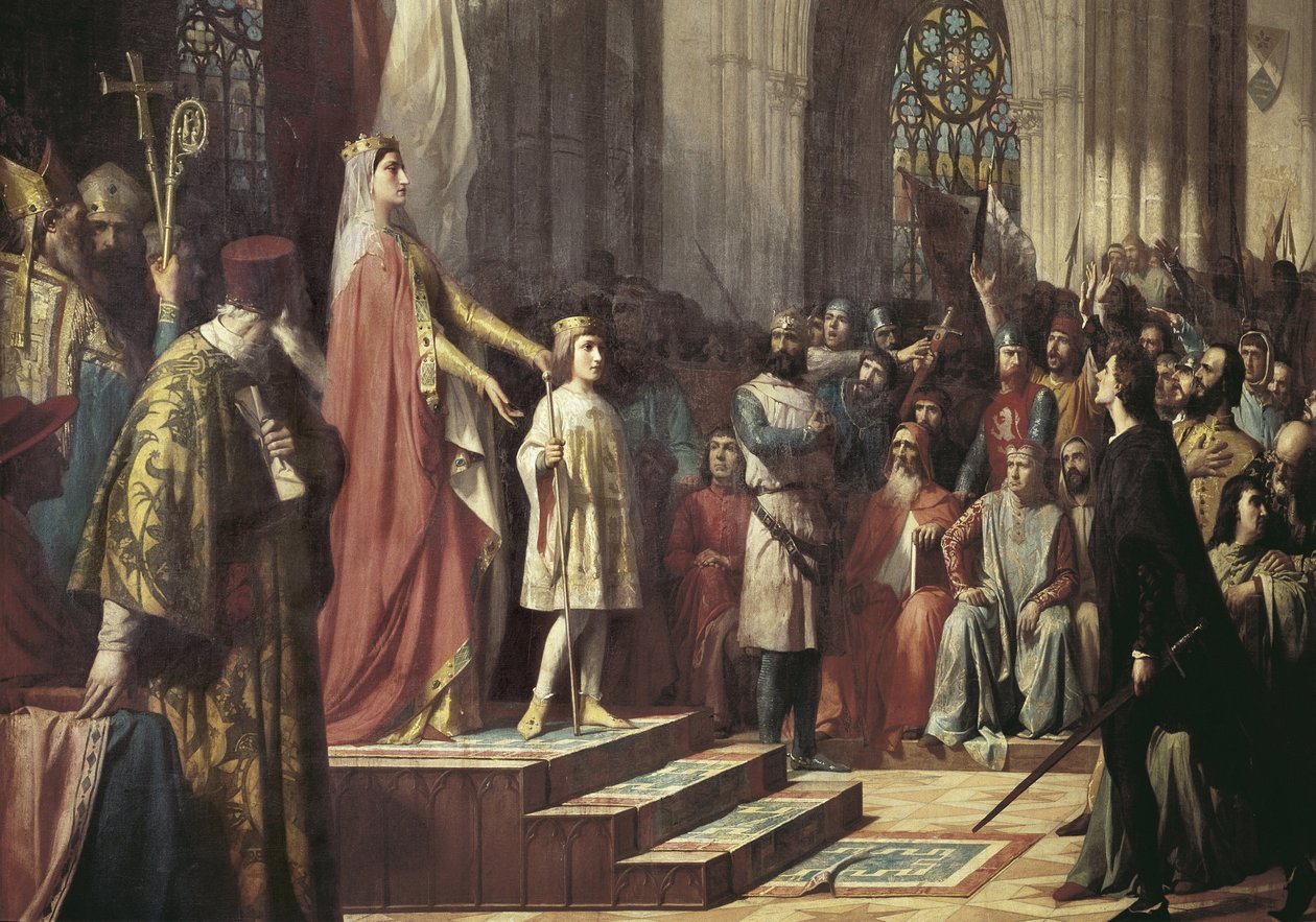 Maria de Molina, oğlunu Valladolid Cortes'e sunar. 1863 (tuval üzerine yağlı boya) by Antonio Gisbert