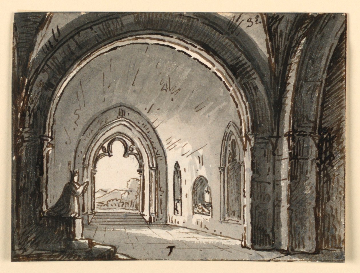 Faenza yakınlarındaki kilisenin içi by Antonio Giuseppe Basoli