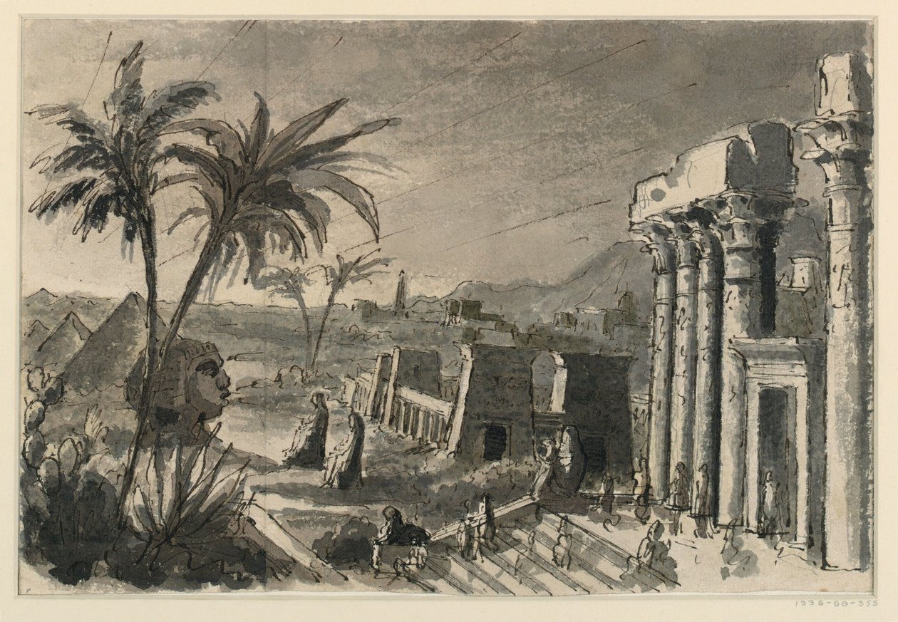 Sahne Tasarımı, Mısır Kasabası by Antonio Giuseppe Basoli