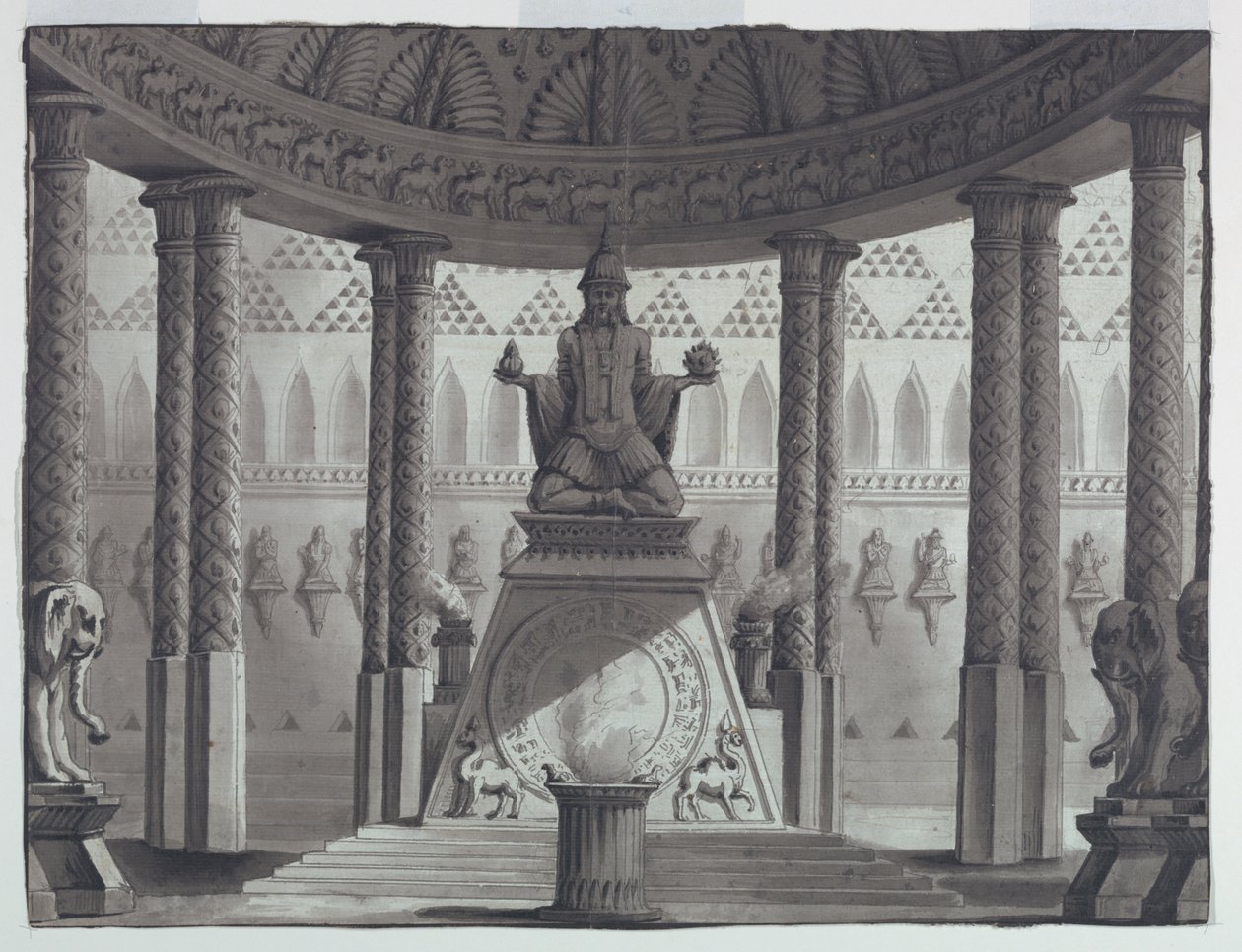 Sahne Tasarımı, Doğu Tapınağı by Antonio Giuseppe Basoli