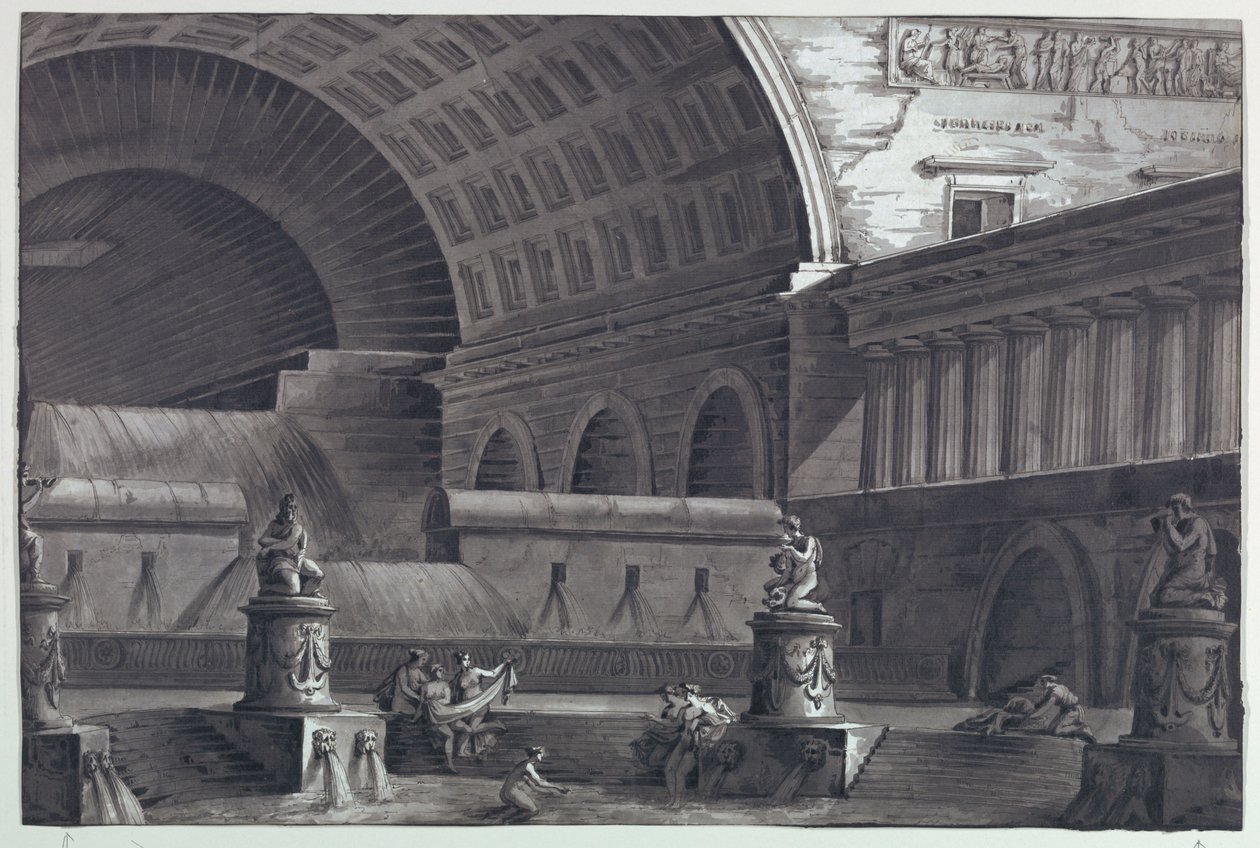 Sahne Tasarımı, Roma Hamamları by Antonio Giuseppe Basoli