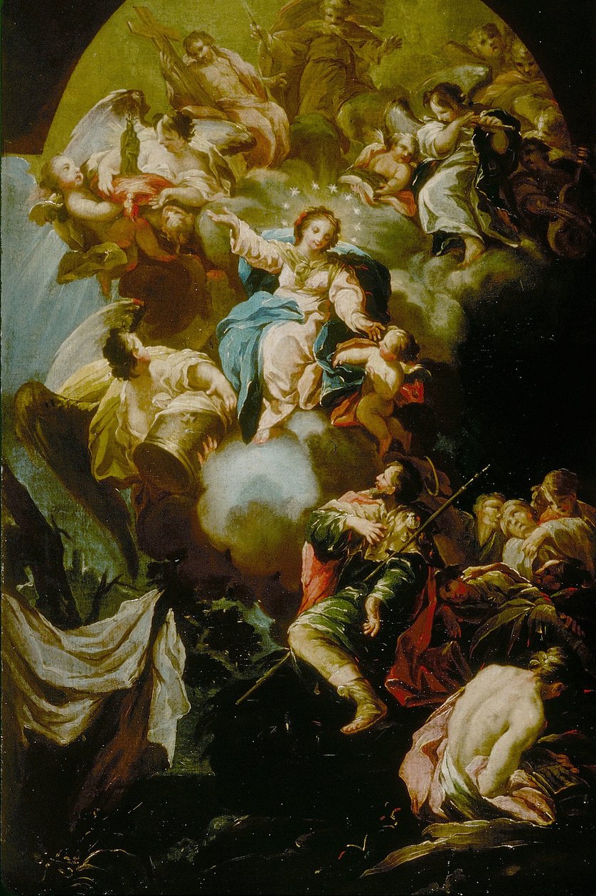 Aziz Jame'in Sütunlu Bakire Vizyonu by Antonio González Velásquez