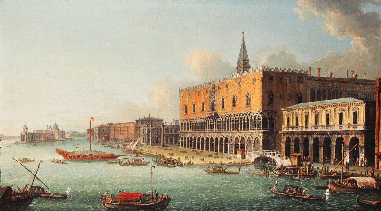 Bacino di San Marco, Venedik, batıya bakış, c.1740
