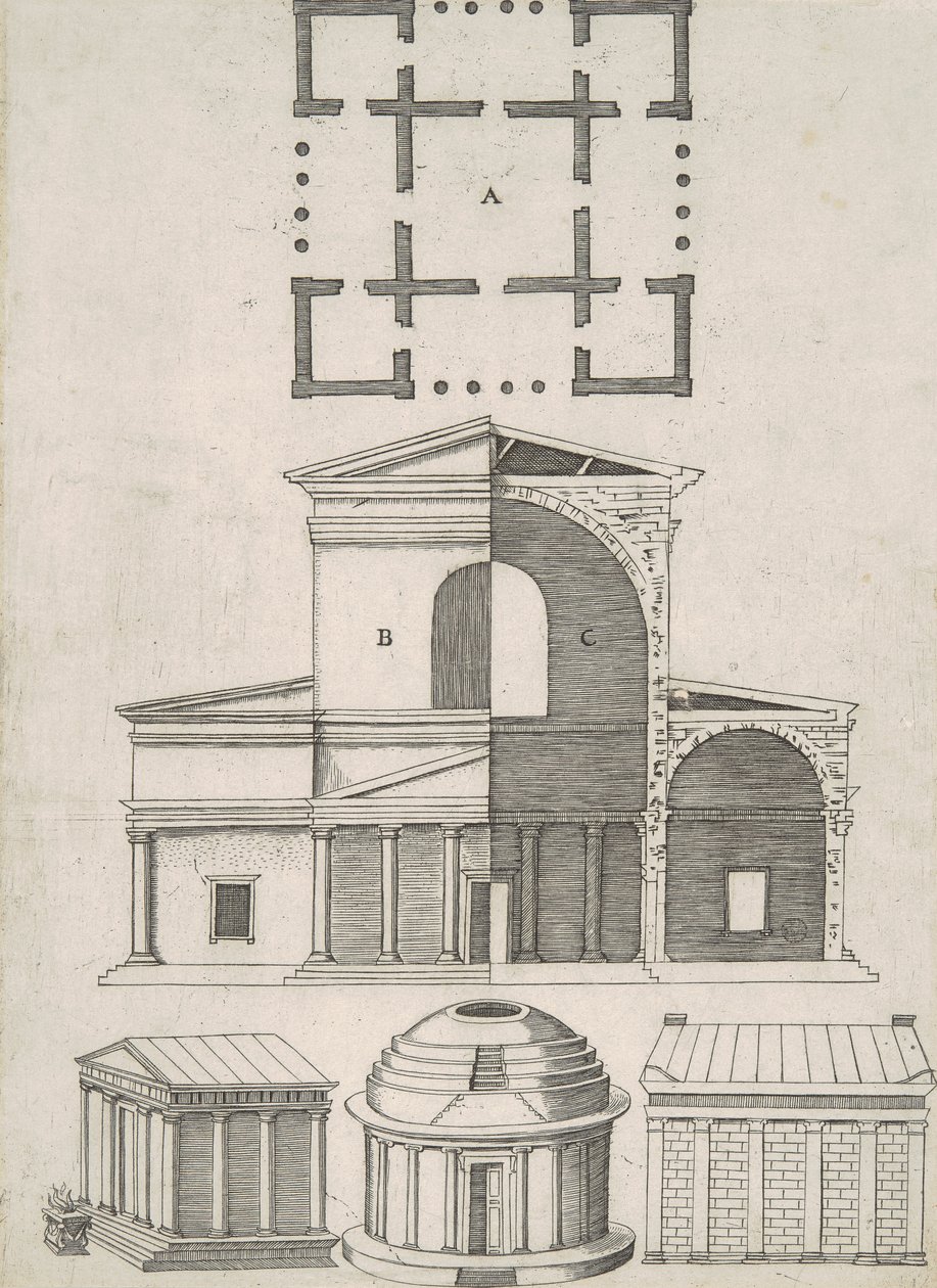 Antik Tapınaklar ve Rotundalar (Beş Tasarım) by Antonio Lafreri