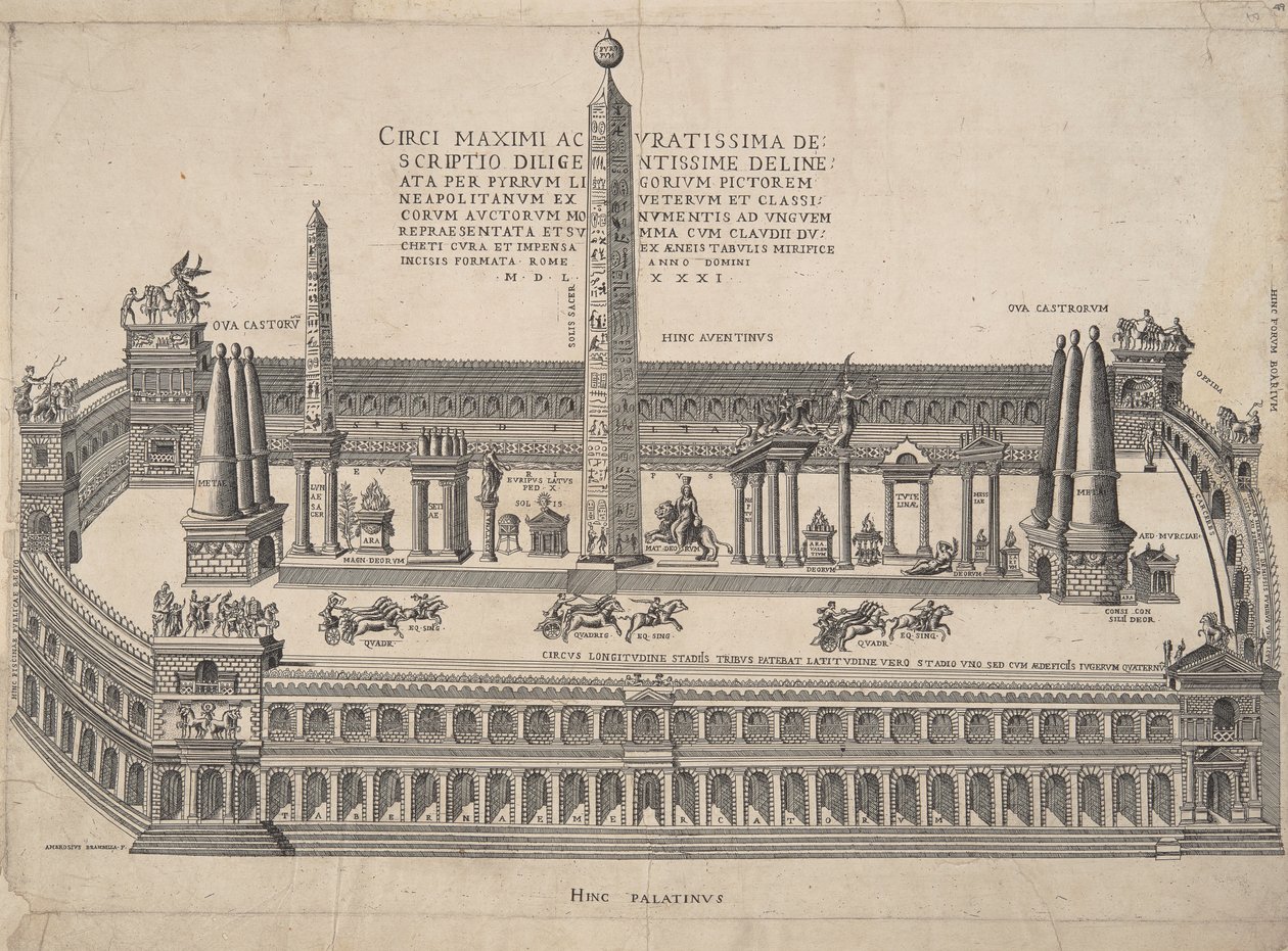 Circus Maximus'un Çok Doğru Bir Tanımı by Antonio Lafreri