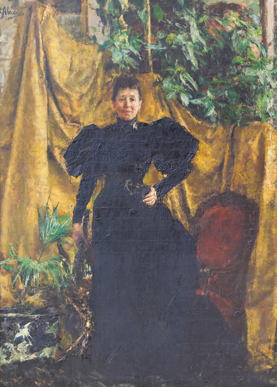Sinyora Pantaleoni'nin Portresi by Antonio Mancini