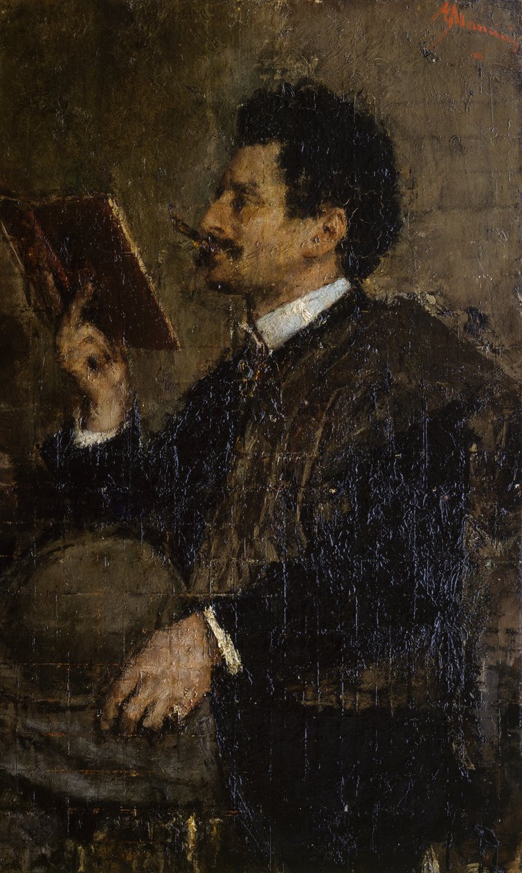 Eleştirmen Saverio Kambo'nun portresi by Antonio Mancini