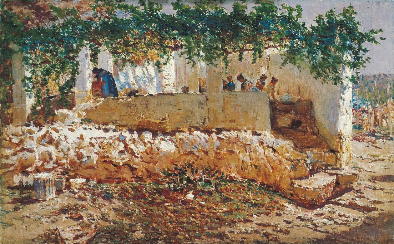 çamaşırcı kadın by Antonio Munoz Degrain