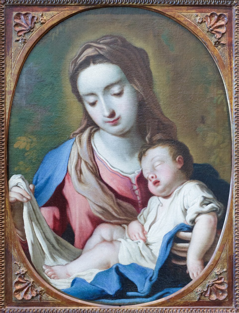 Madonna ve Çocuk, 18. yüzyılın başları (tuval üzerine yağlıboya) by Antonio Paglia