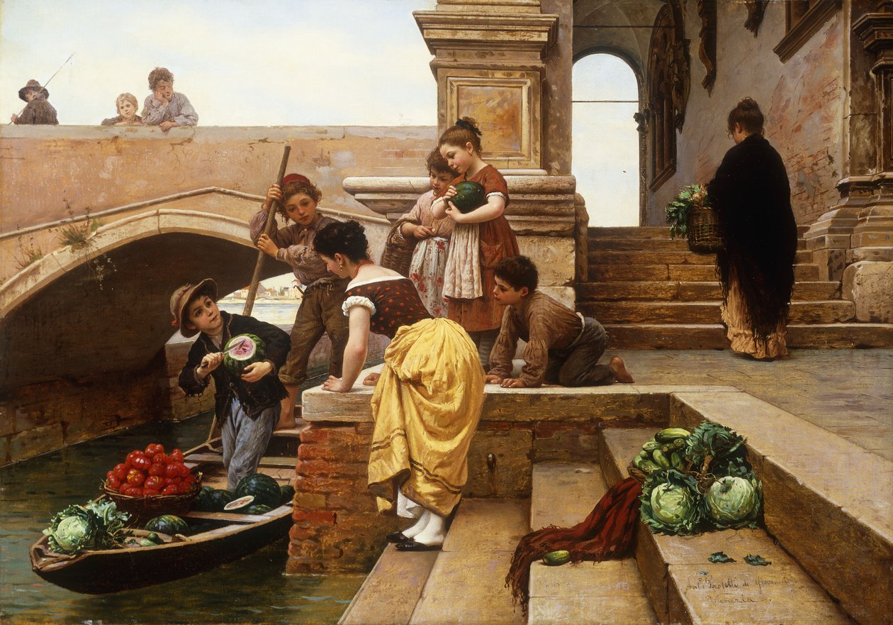 Genç Venedik Satıcıları, by Antonio Ermolao Paoletti