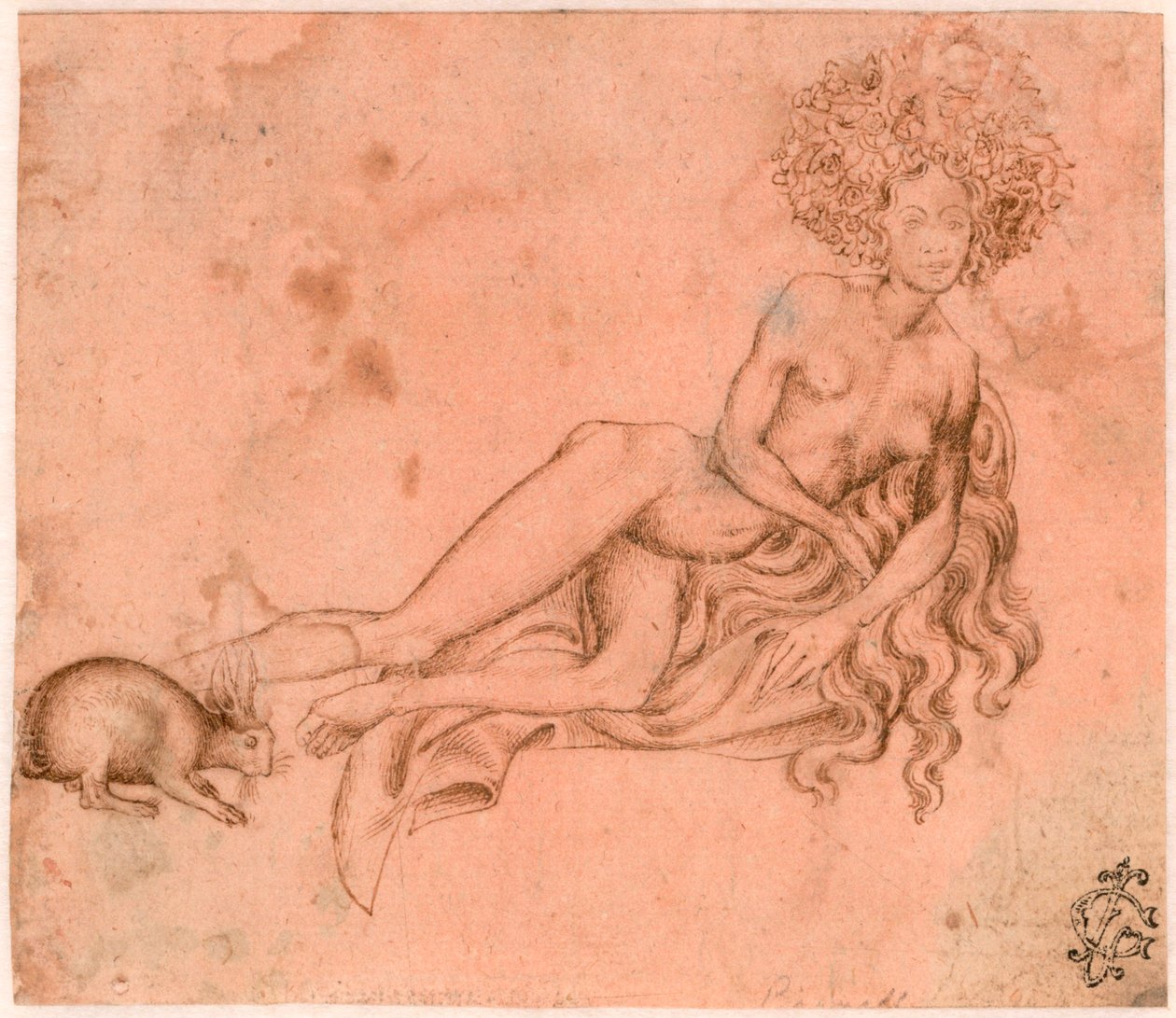 Luxuria Alegorisi (Lüksuria Alegorisi) 1426 dolaylarında Antonio Pisanello (1395-1455) tarafından kalem çizimi Albertina, Viyana by Antonio Pisanello