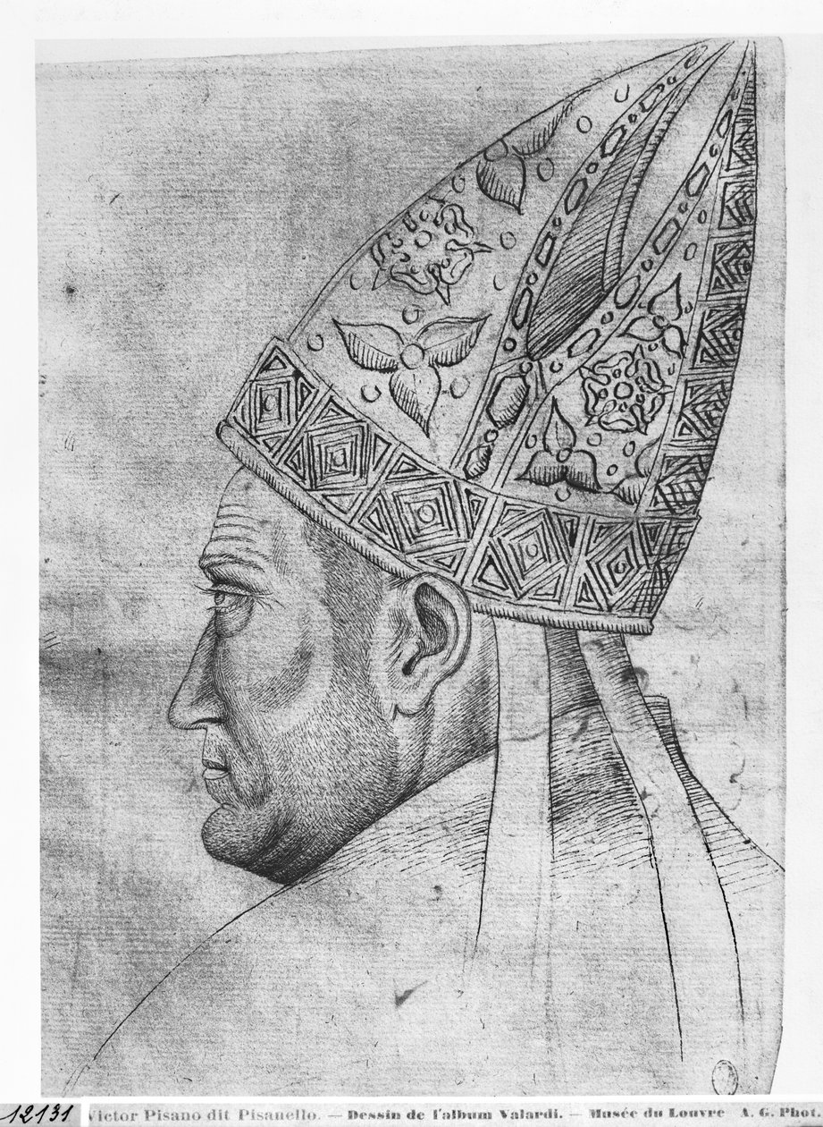 Vallardi Albümünden bir piskoposun Başkanı by Antonio Pisanello