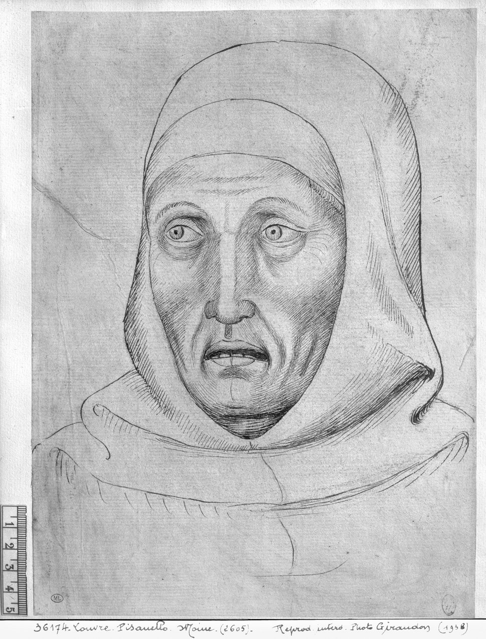 Vallardi Albümünden bir keşiş başkanı by Antonio Pisanello