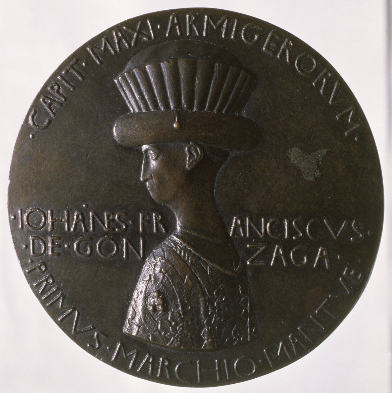 Gianfrancesco Gonzaga'yı (13945-1444) 1446-8 (bronz) tasvir eden portre madalyası (tersi için bkz. 96844) by Antonio Pisanello