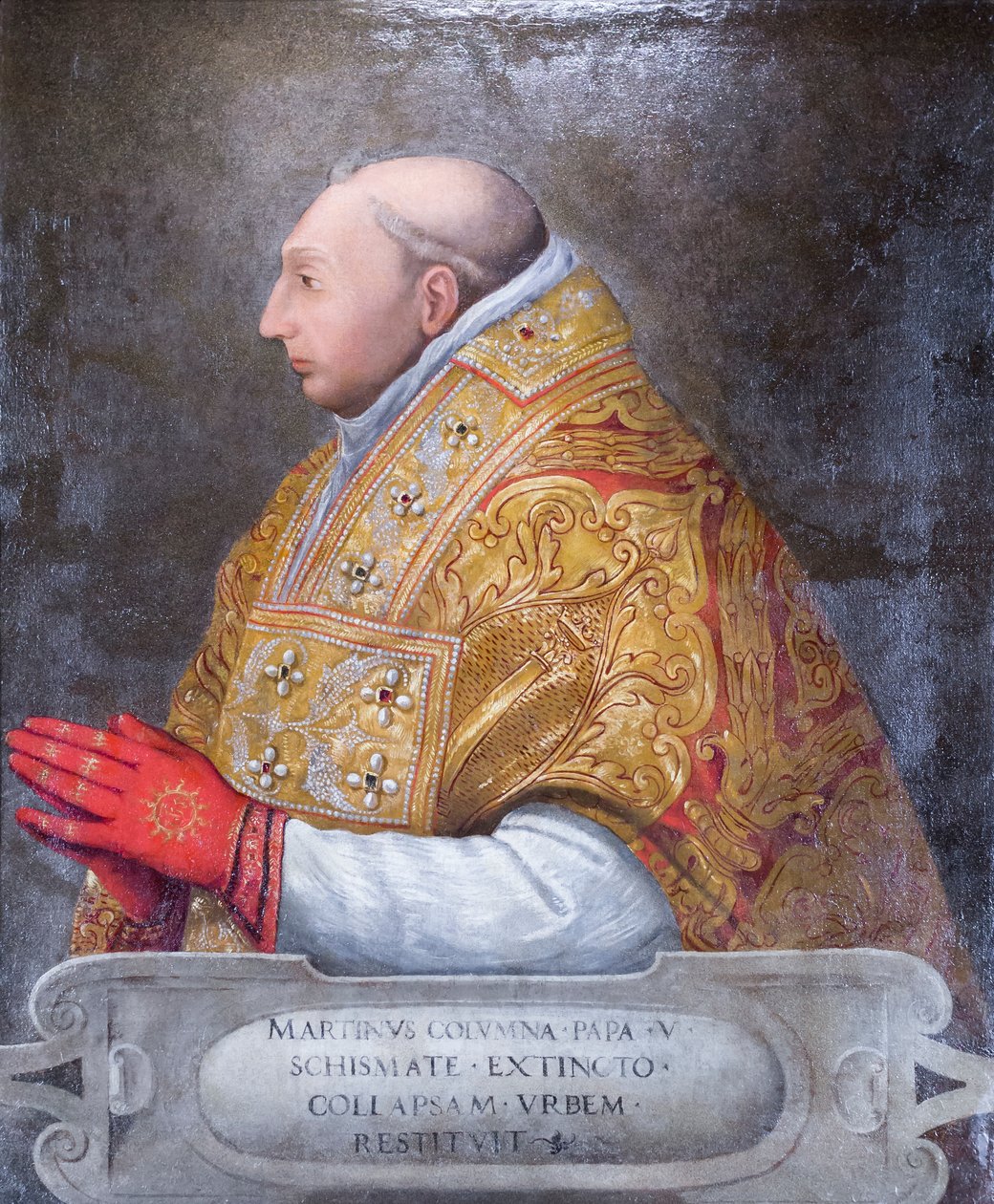 Papa Martin V Colonna'nın Portresi by Antonio Pisanello