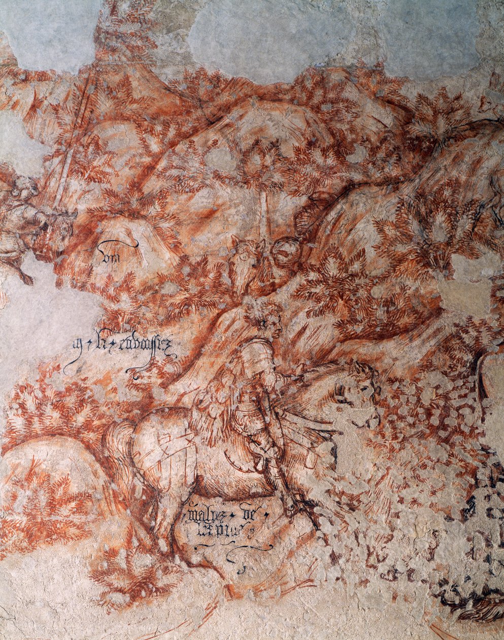 Sinopia (alt boyama), detay (fresk) by Antonio Pisanello