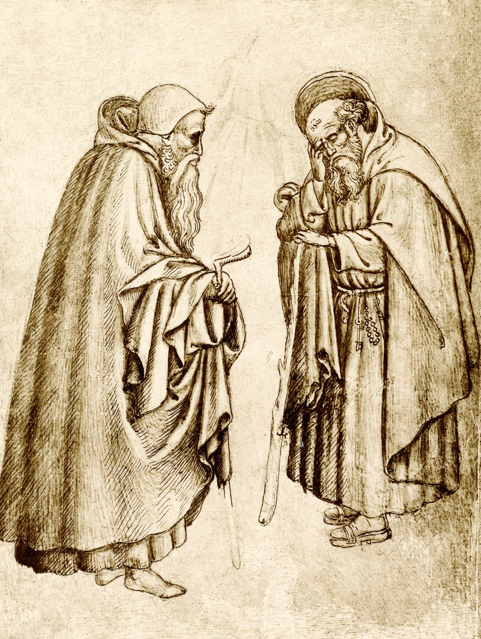 iki keşiş by Antonio Pisanello