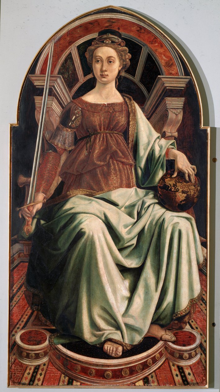 Adalet Alegorisi - panel üzerine yağlı boya, c.1470 by Antonio Pollaiuolo
