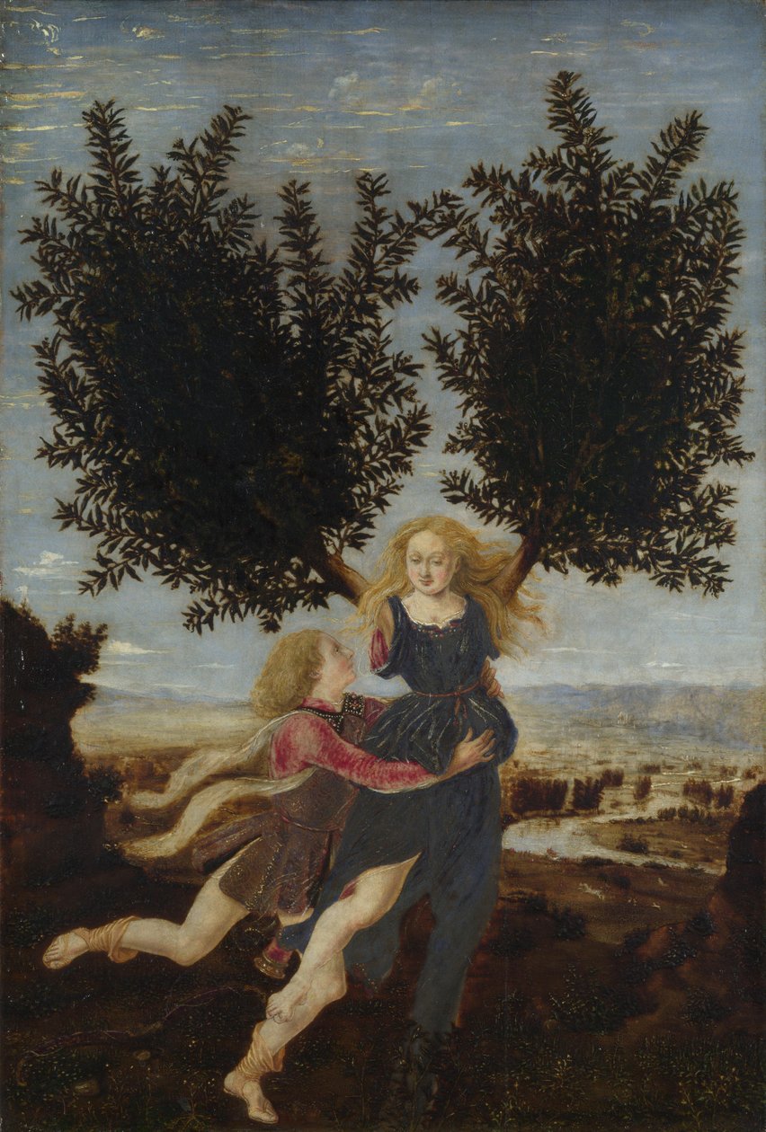 Apollo ve Daphne, yaklaşık. 1470-1480 by Antonio Pollaiuolo