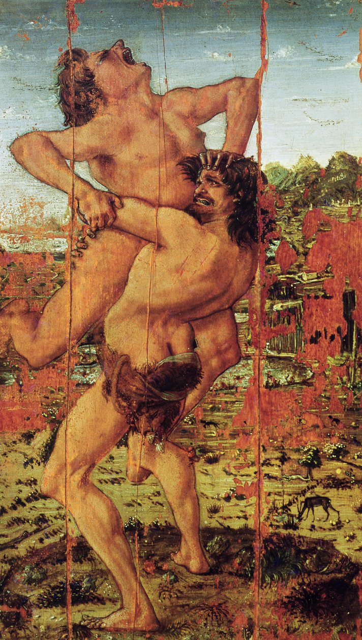Herkül ve Antaeus, 1478 (panelde mizaç) (ayrıca bkz. 162310) by Antonio Pollaiuolo