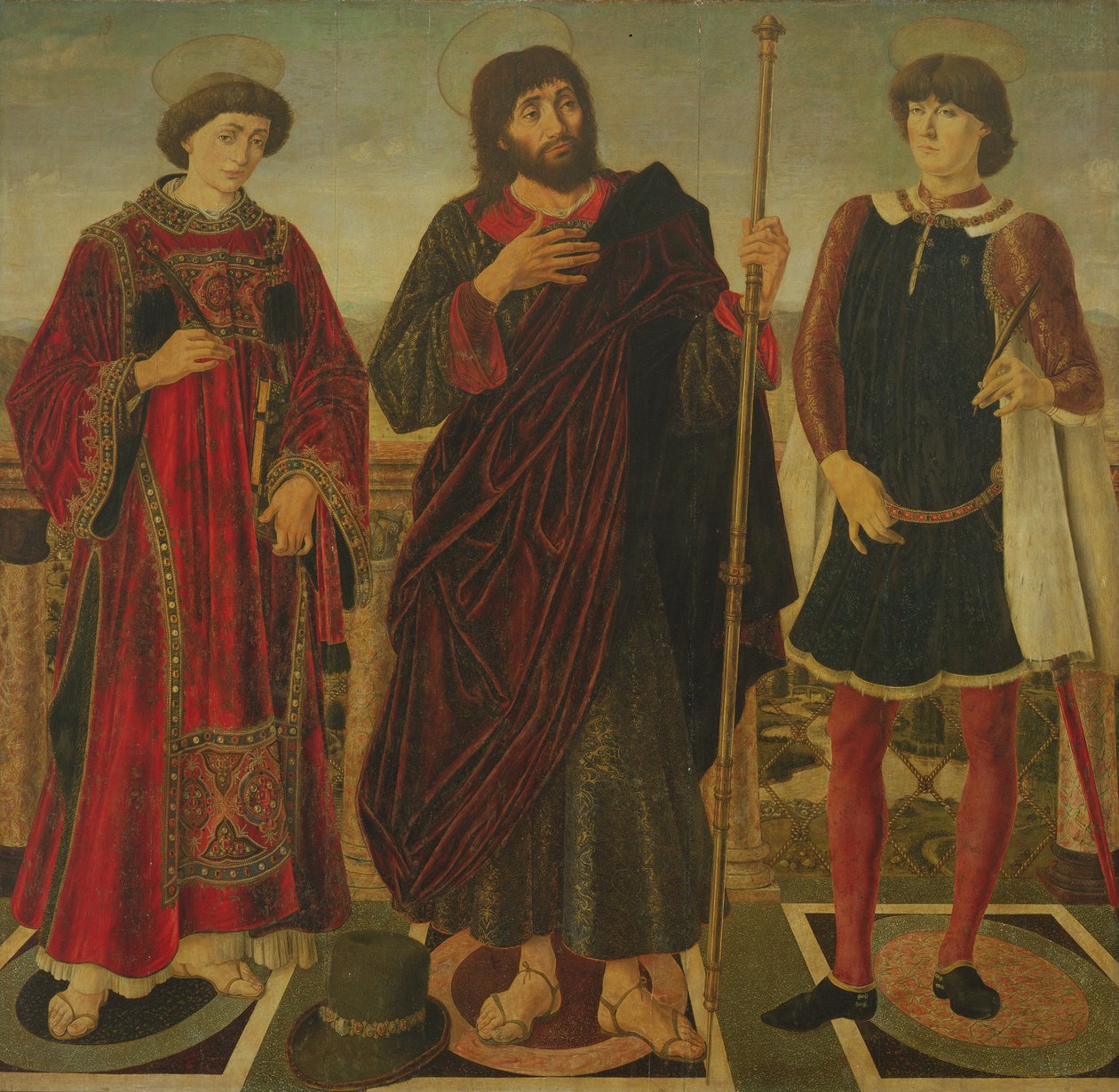 Aziz Vincent, Büyük James ve Eustace by Antonio Pollaiuolo