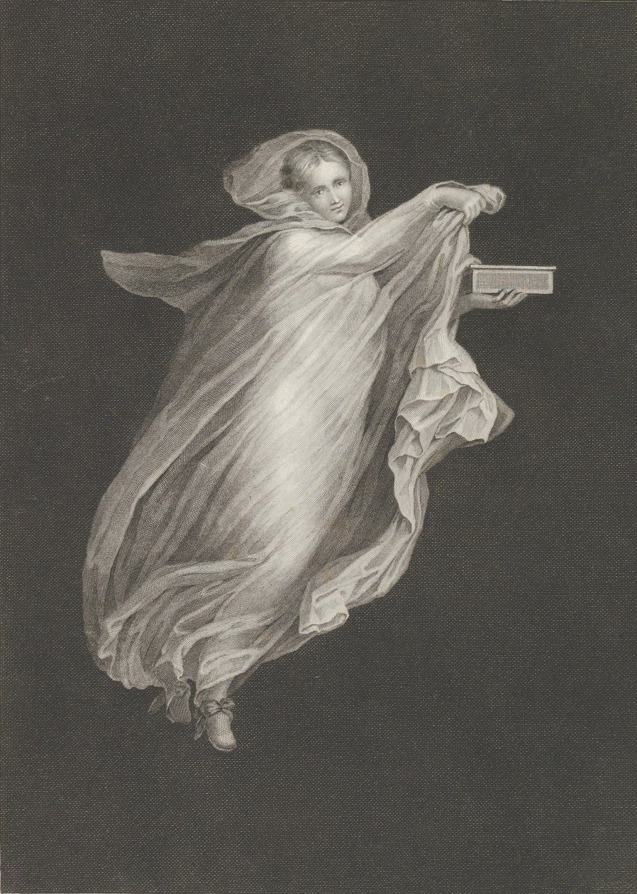 Kapüşonlu bir şal giyen ve sol elinde bir kutu tutan bir bacchante, set ag..., yakl. 1795-ca. 1820. by Antonio Ricciani