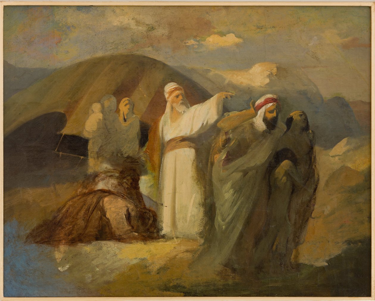 İncil Sahnesi (tuval üzerine yağlı boya) by Antonio Simonazzi