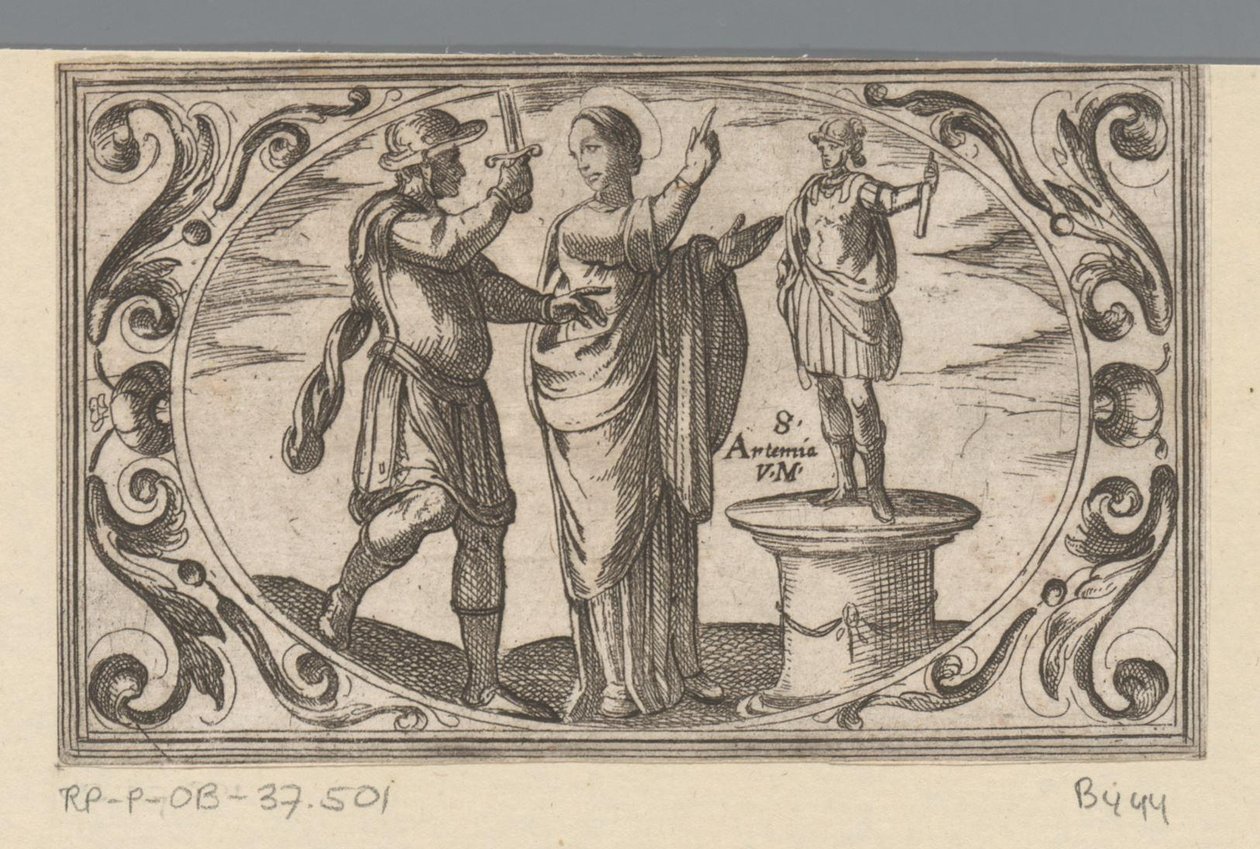 H. Artemia Romeinse martelaressen (dizi adı) Imagini di moltes vergini Rom in şehitlik (dizi başlığı) by Antonio Tempesta