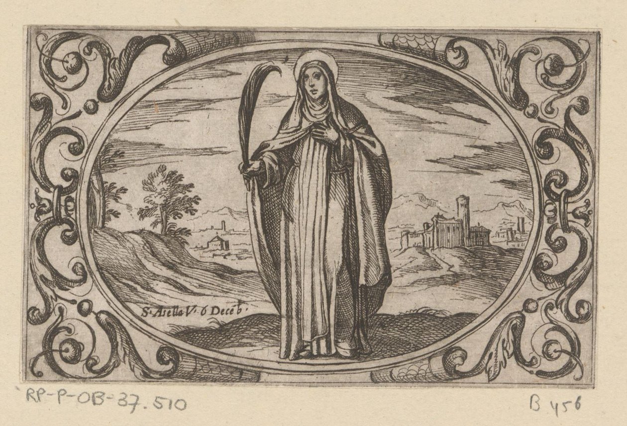 H. Asella Romeinse martelaressen (dizi adı) Imagini di moltes vergini Rom in şehitlik (dizi başlığı) by Antonio Tempesta