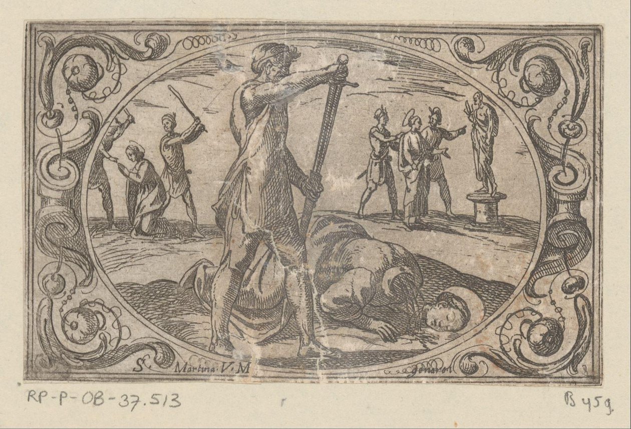 H. Martina Romeinse martelaressen (dizi adı) Imagini di moltes vergini Rom in şehitlik (dizi başlığı) by Antonio Tempesta