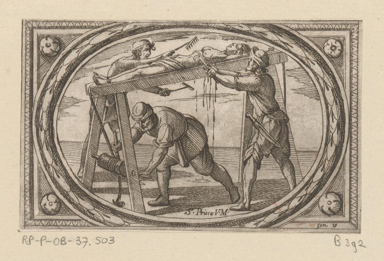 H. Prisca Romeinse martelaressen (dizi adı) Imagini di moltes vergini Rom in şehitlik (dizi başlığı) by Antonio Tempesta
