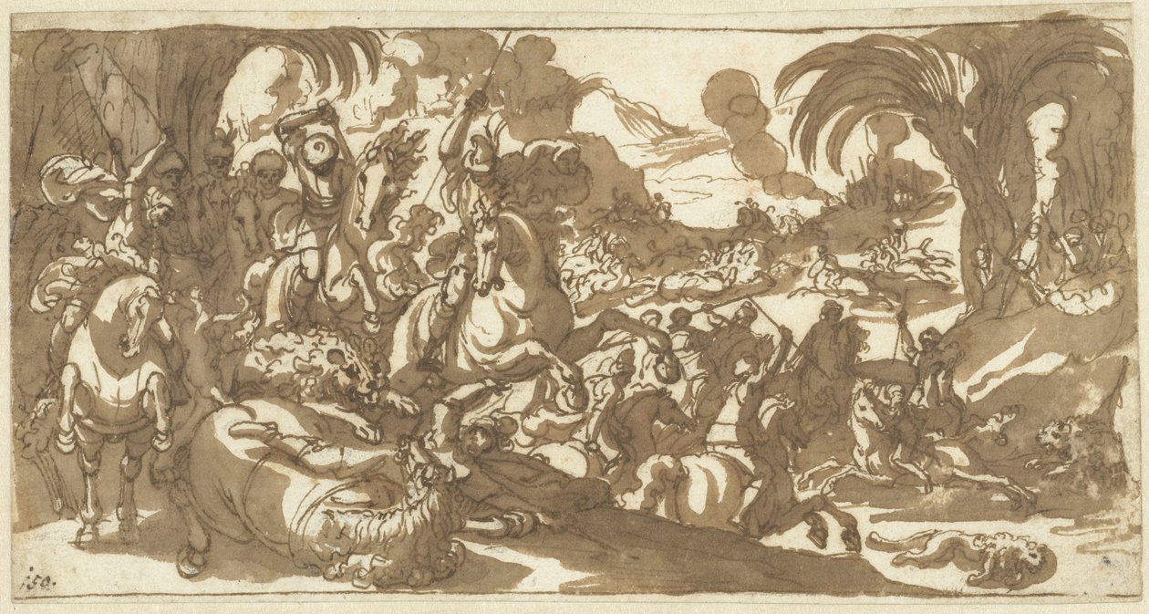 aslan avı by Antonio Tempesta