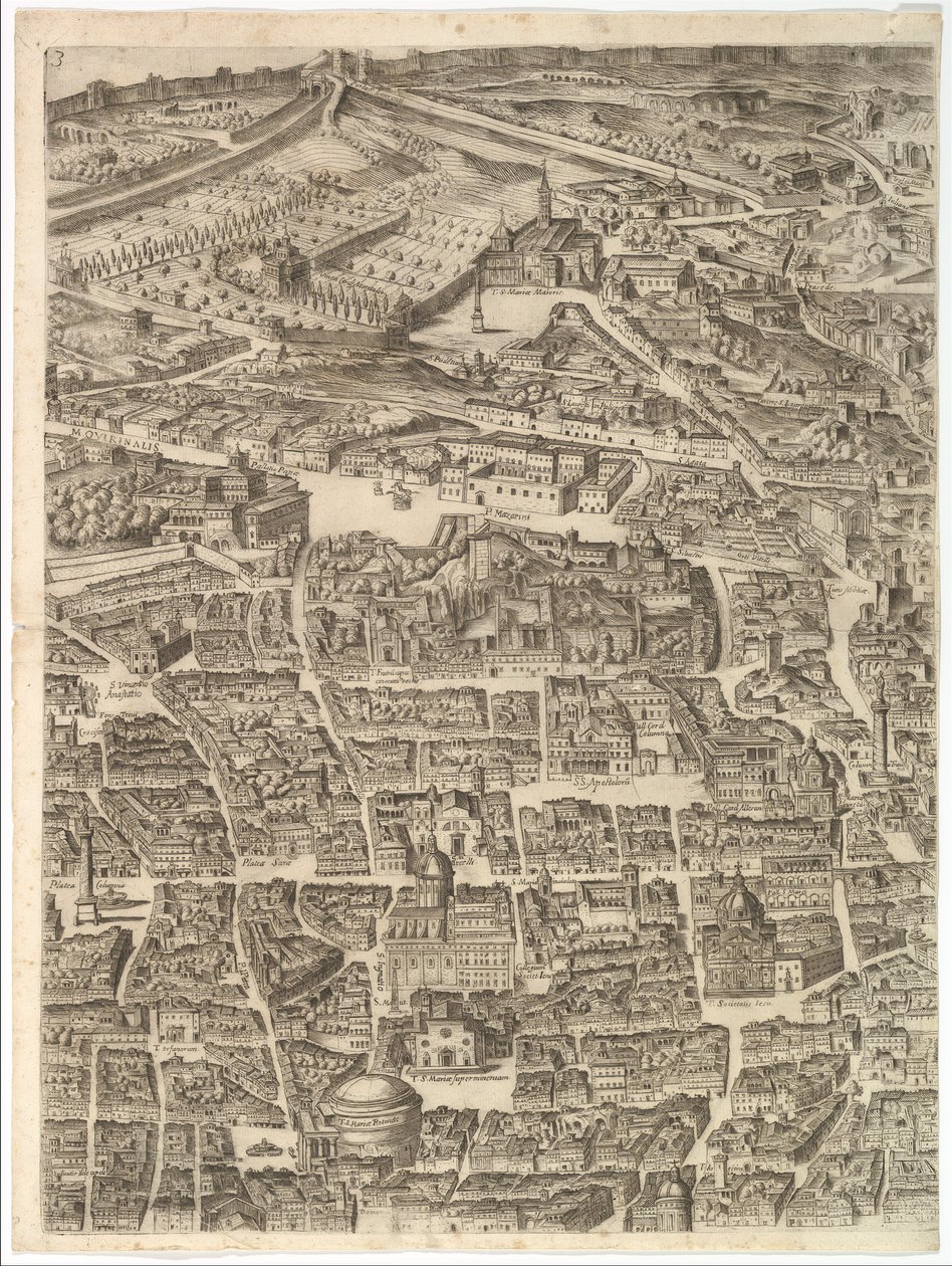 Roma Şehir Planı. Santa Maria Maggiore, Pantheon ve Trajan