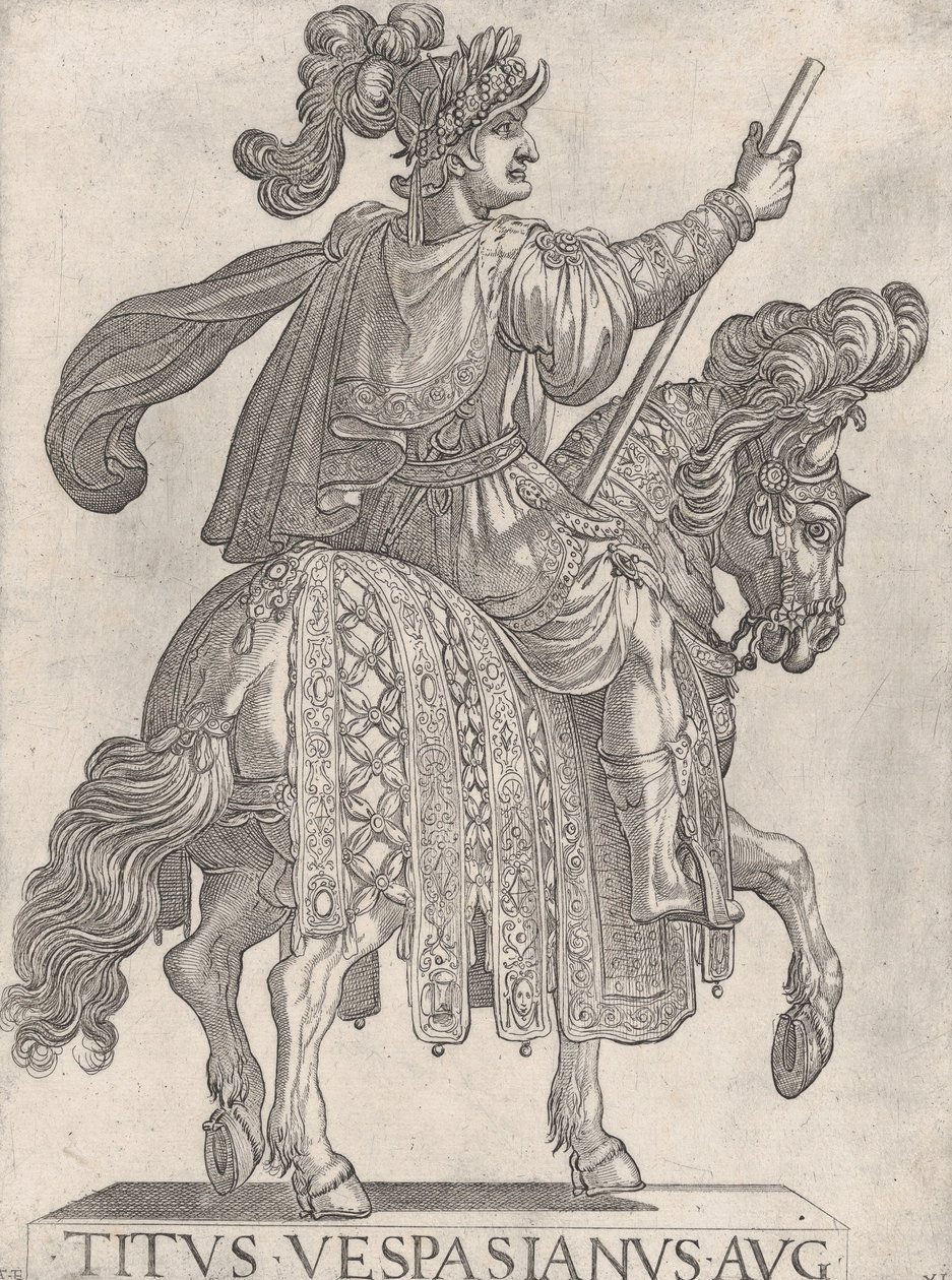Levha 11: At sırtında Titus Vespasian, 