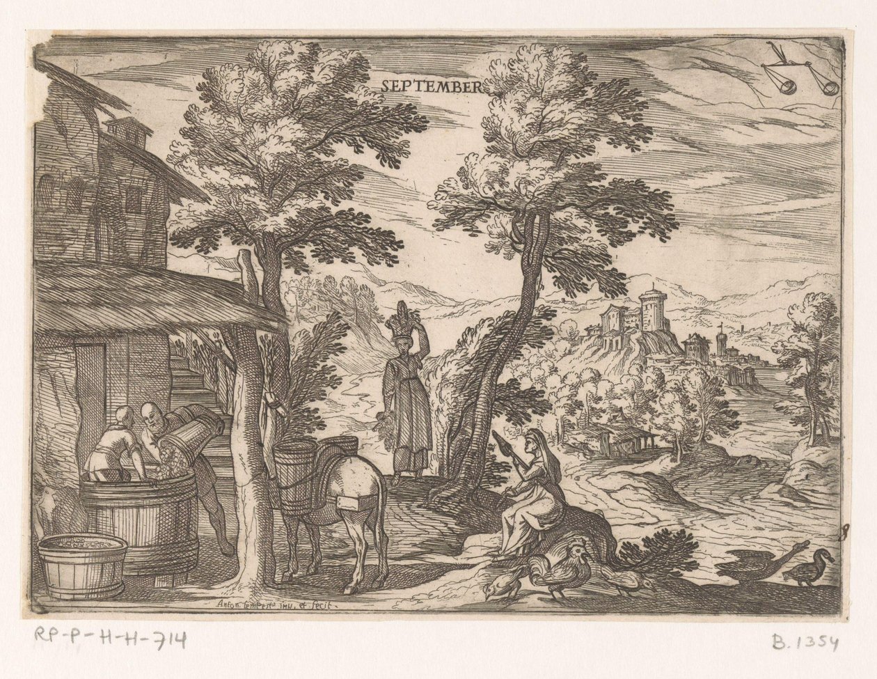 Eylül: Şarap Yapımı (Terazi) Eylül (nesne üzerindeki başlık) On İki Ay (bölüm 2) (dizi başlığı) by Antonio Tempesta