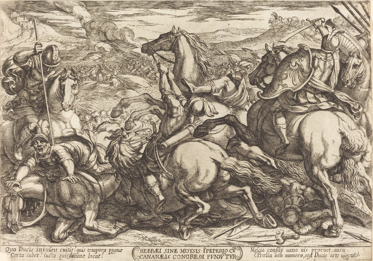 İbraniler Kenanları yendi by Antonio Tempesta