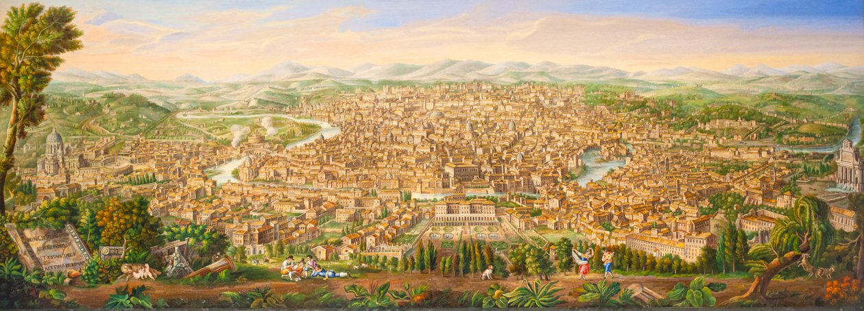 Janiculum Tepesi'nden panoramik Roma manzarası by Antonio Testa