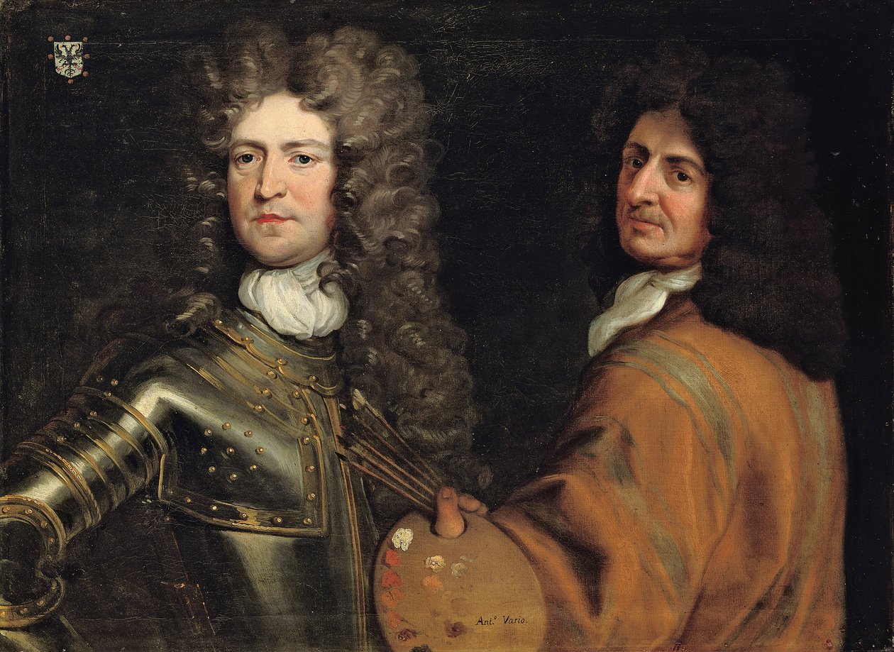 Tuğgeneral Robert Killigrew ile sanatçının çift portresi by Antonio Verrio