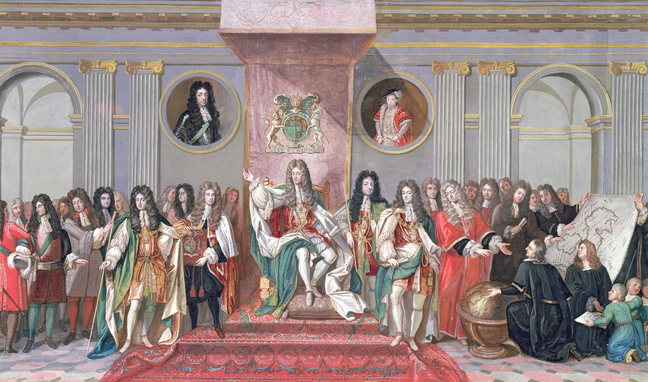 James II (1633-1701) Receiving the Mathematical Scholars of Christ