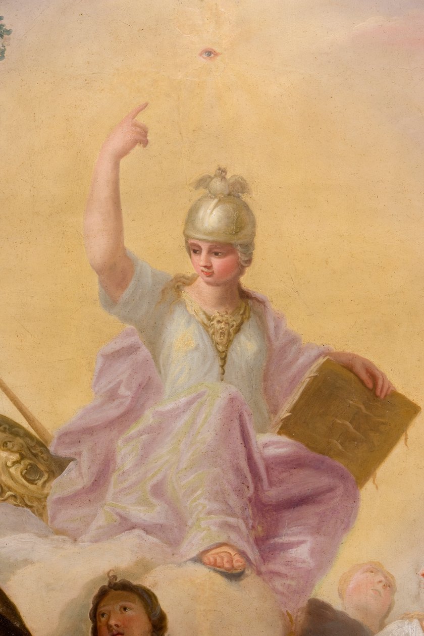 Minerva, Ziyafet Evi'nden detay by Antonio Verrio