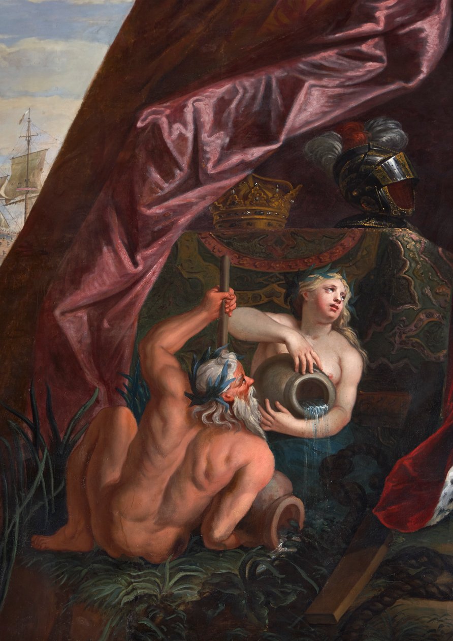 Triton ve Nereid, Kraliçe'nin Çizim Odası'ndan detay by Antonio Verrio