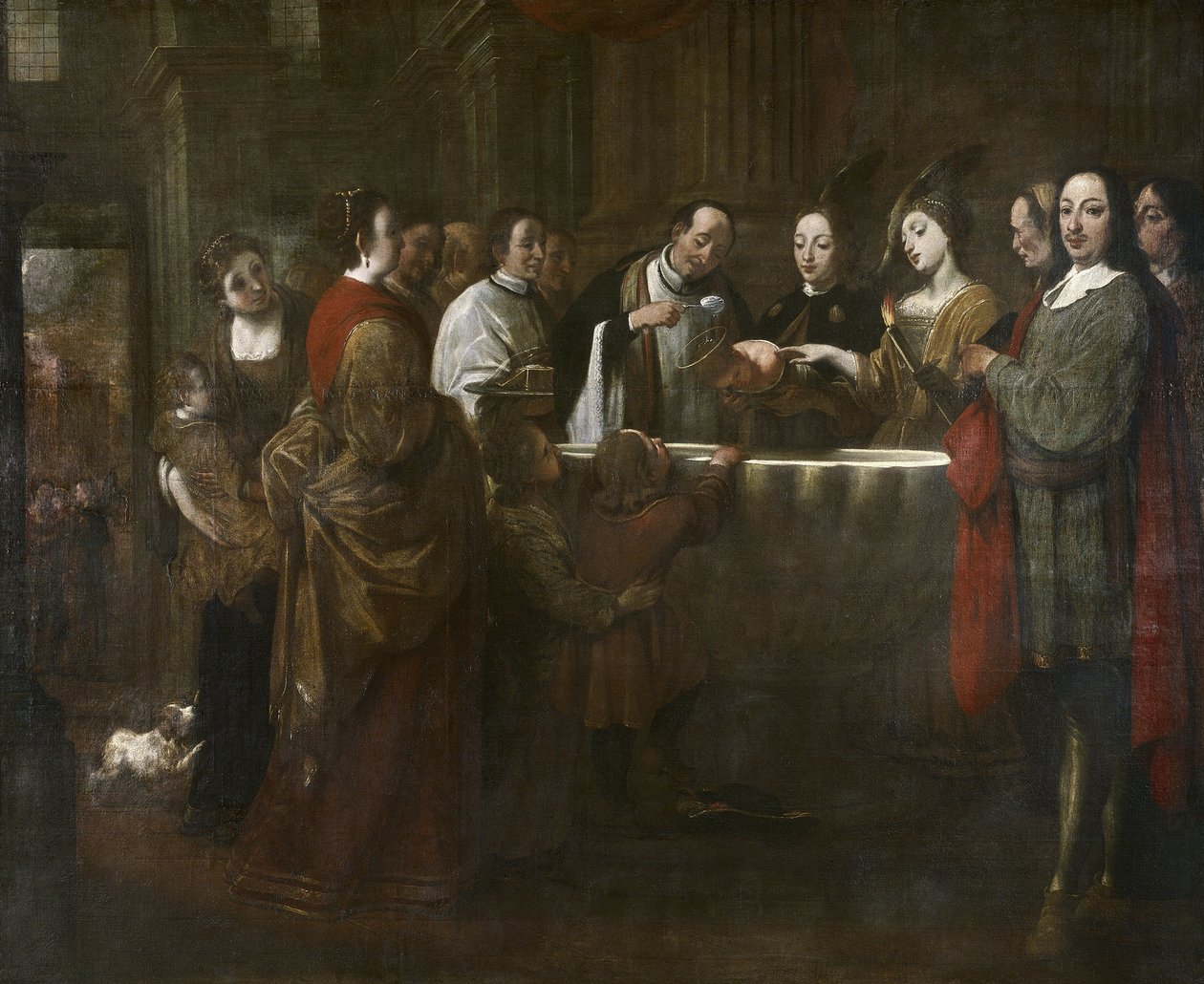 Aziz Francis'in vaftizi, c.1729-33 (tuval üzerine yağlı boya) by Antonio Viladomat